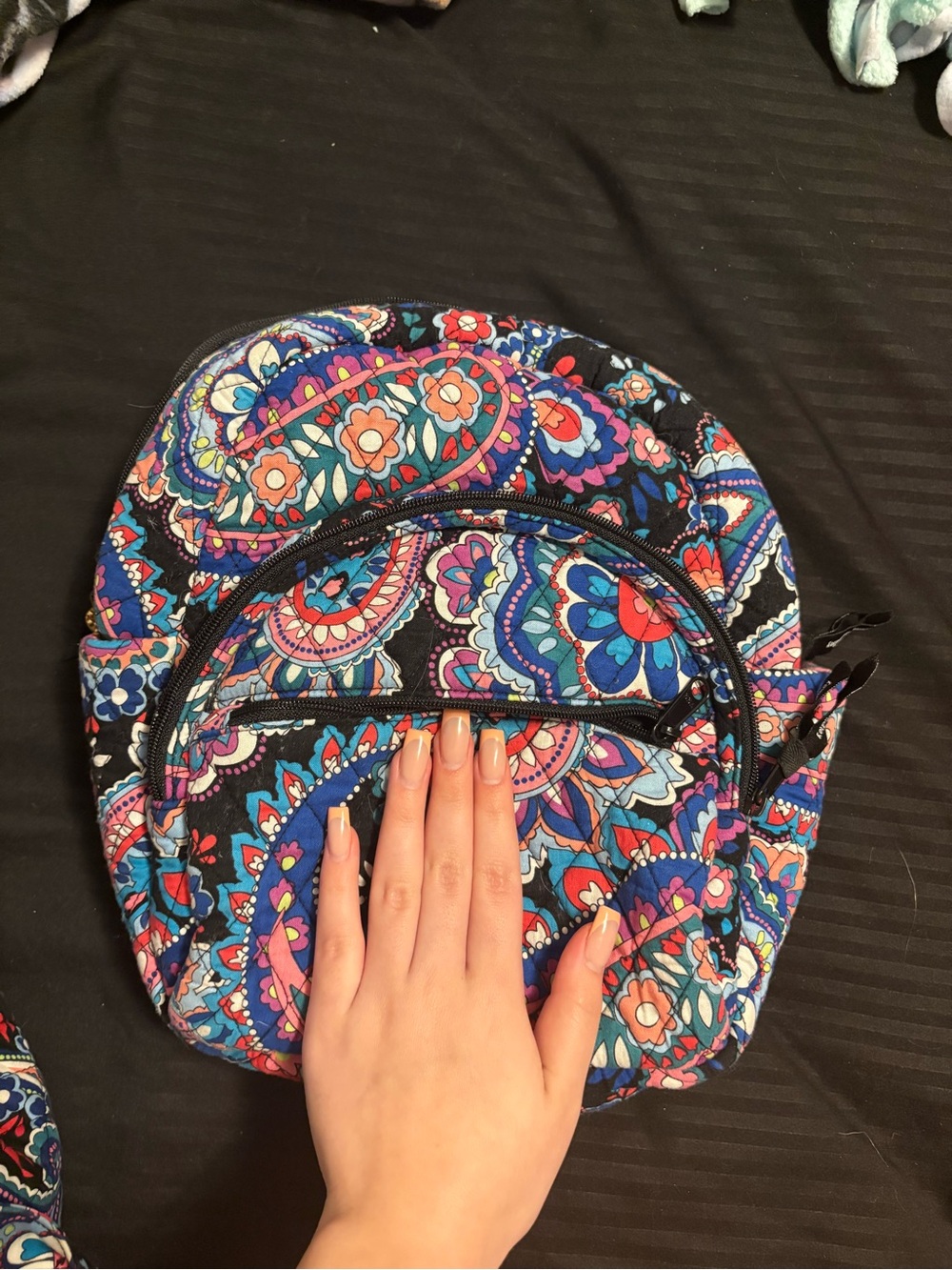 Vera Bradley Floral Paisley Mini Backpack - Blue Multi & duffle BUNDLE